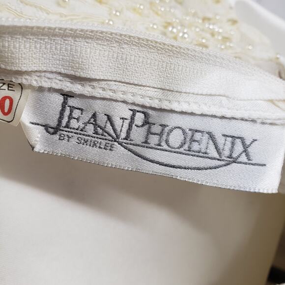 Vintage Jean Phoenix by Shirlee Women's Ivory Puff Sleeve Wedding Gown Size 10 - Picture 8 of 16